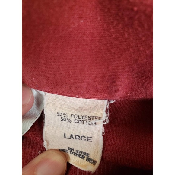 VTG‎ Alfie Shirt Mens Large Red Short Sleeve Logo Collared Polo Casual Classic - Picture 6 of 8